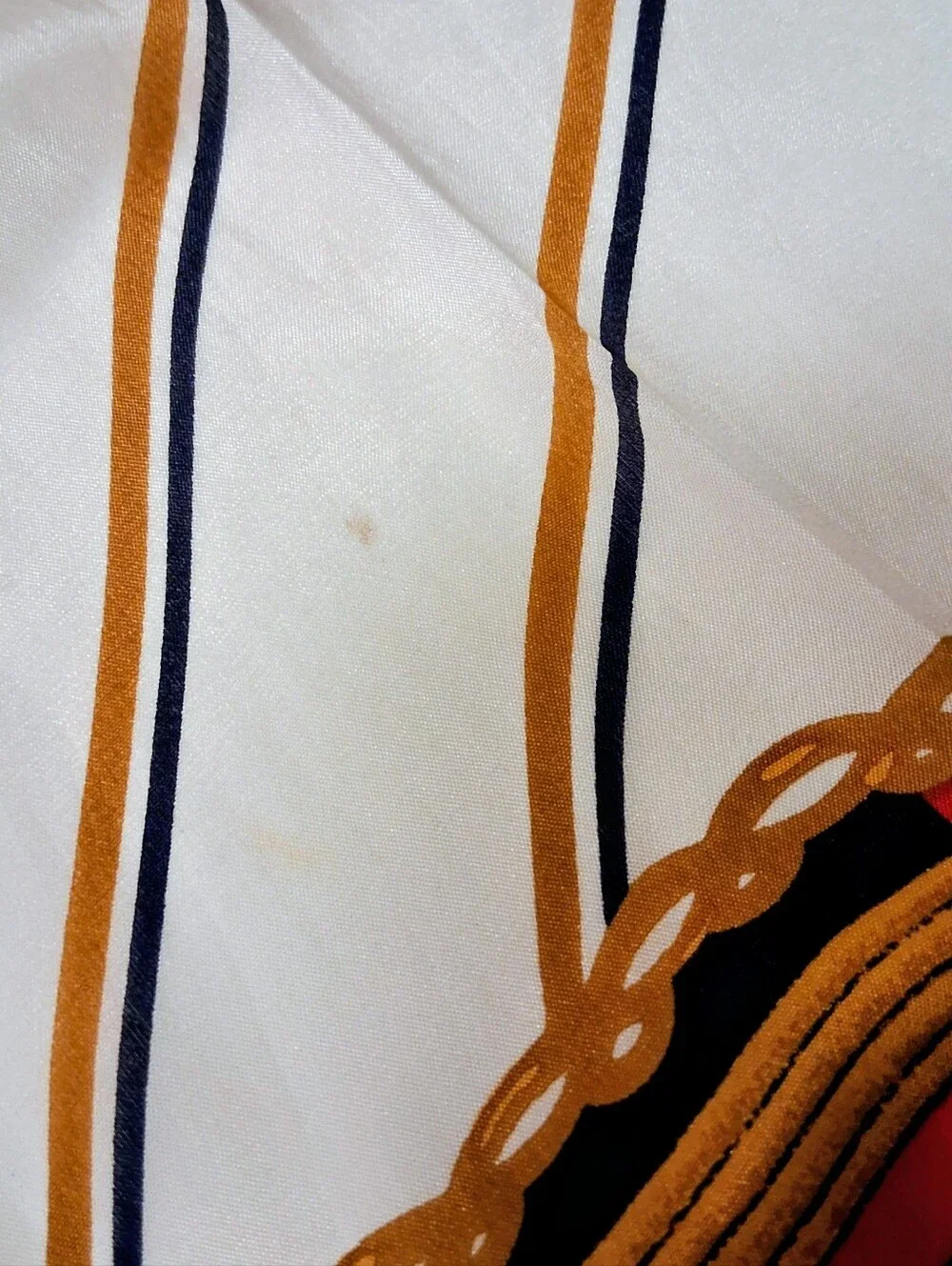 Beautiful vintage Anne Klein equestrian/nautical oblong Silk scarf